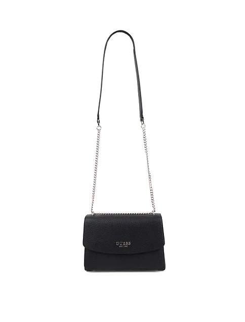 Женская сумка кросс-боди Guess из экокожи черная - фото 6 - Miraton