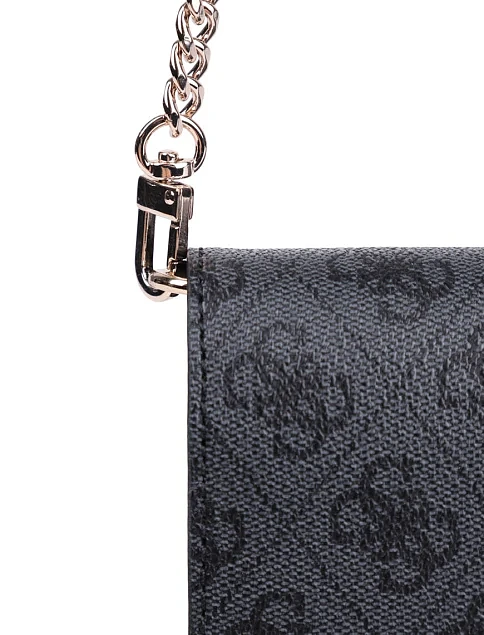 Женская сумка кросс-боди Guess из экокожи серая - фото 5 - Miraton