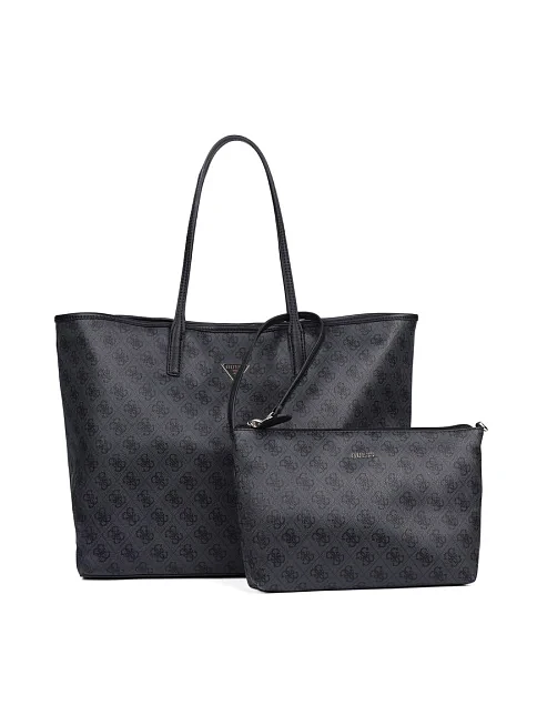 Женская сумка 2 в 1 из экокожи серая - фото 1 - Miraton