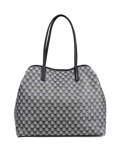 Женская сумка 2 в 1 Guess из экокожи черная - фото 3 - Miraton