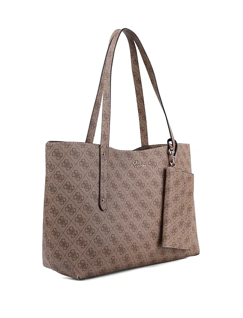 Женская сумка 2 в 1 Guess из экокожи бежевая - фото 2 - Miraton