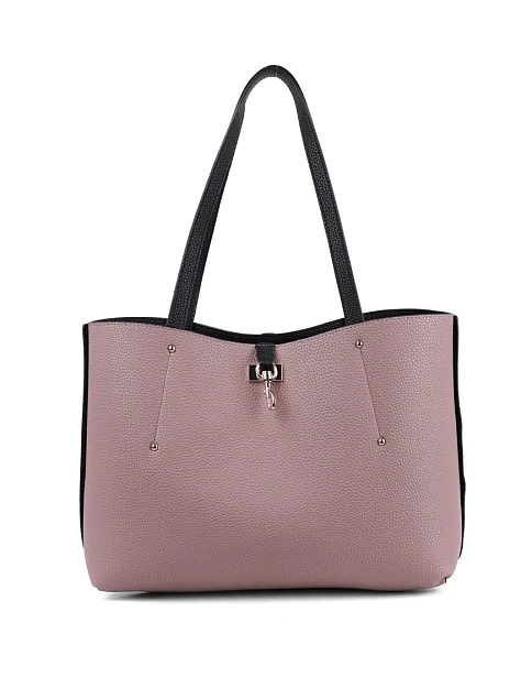 Женская сумка 2 в 1 Guess из экокожи черная - фото 5 - Miraton