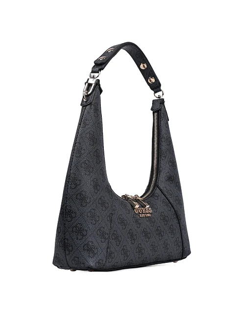 Женская сумка хобо Guess из экокожи серая - фото 2 - Miraton