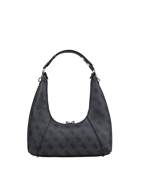 Женская сумка хобо Guess из экокожи серая - фото 3 - Miraton