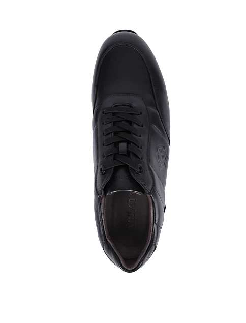 Мужские кроссовки MIRATON кожаные черные - фото 2 - Miraton