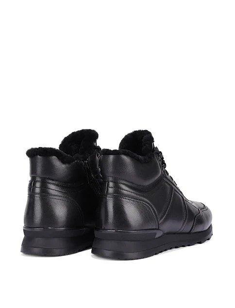 Мужские ботинки кожаные черные - фото 4 - Miraton