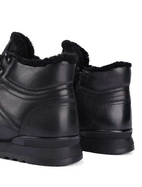 Мужские ботинки кожаные черные - фото 5 - Miraton