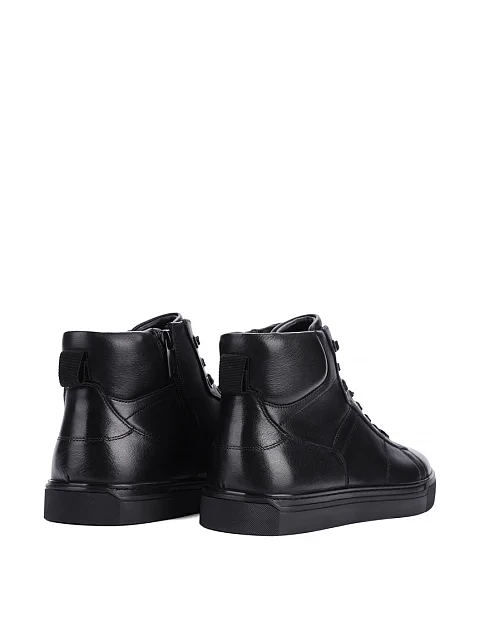 Мужские ботинки MIRATON кожаные черные - фото 4 - Miraton