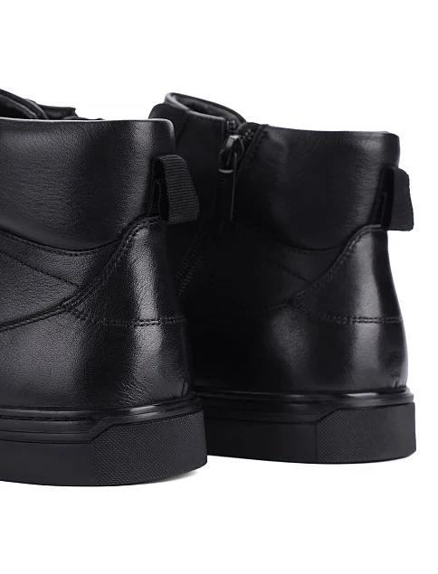 Мужские ботинки MIRATON кожаные черные - фото 5 - Miraton