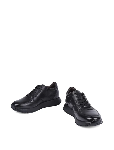 Мужские кроссовки MIRATON кожаные черные - фото 5 - Miraton