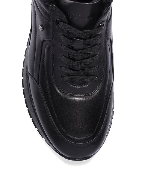 Мужские кроссовки MIRATON кожаные черные - фото 5 - Miraton