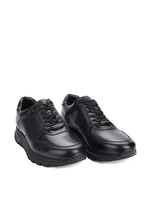 Мужские кроссовки MIRATON кожаные черные - фото 3 - Miraton