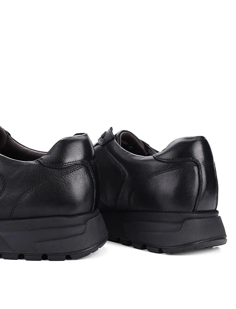 Мужские кроссовки MIRATON кожаные черные - фото 5 - Miraton