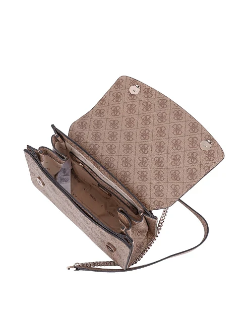 Сумка кросс-боди Guess из экокожи бежевая - фото 5 - Miraton