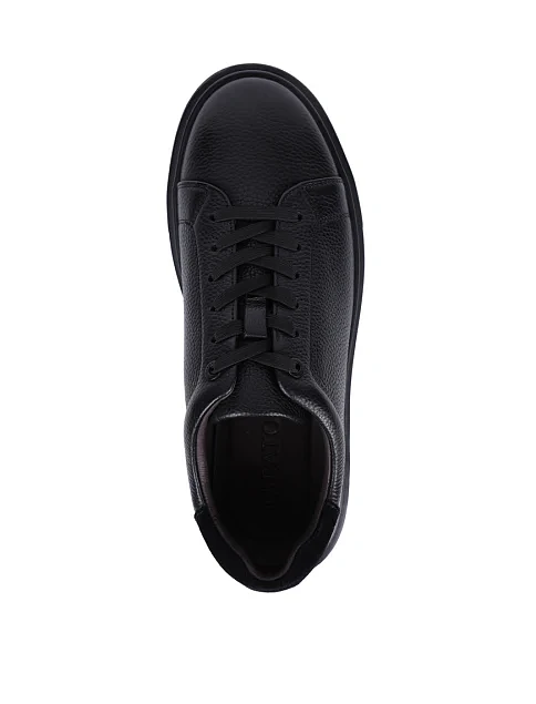 Чоловічі кеди MIRATON шкіряні чорні - фото 5 - Miraton