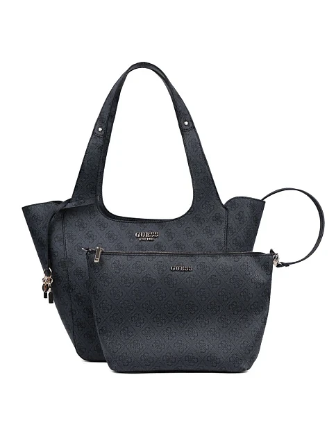 Женская сумка 2 в 1 из экокожи серая - фото 6 - Miraton