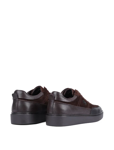 Мужские кеды MIRATON замшевые коричневые - фото 4 - Miraton