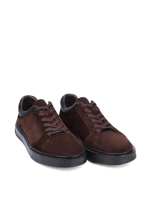 Чоловічі кеди MIRATON замшеві коричневі - фото 3 - Miraton