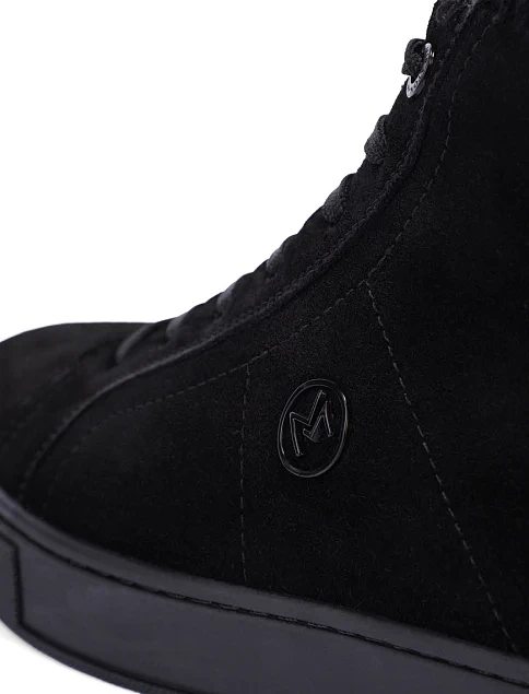 Мужские ботинки замшевые черные - фото 5 - Miraton