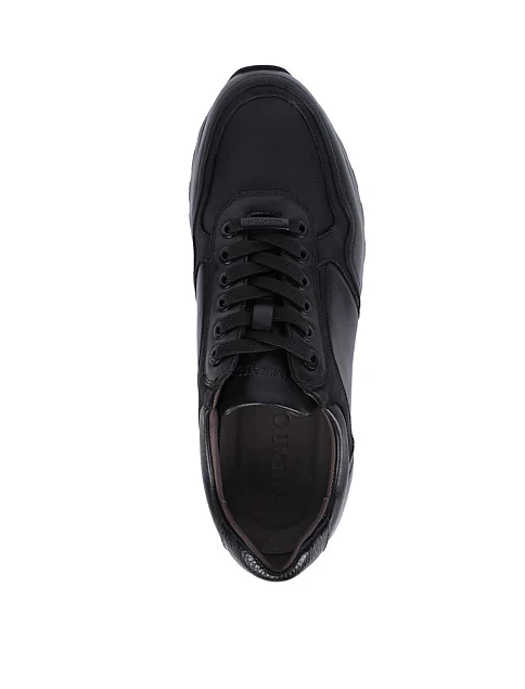 Мужские кроссовки MIRATON кожаные черные - фото 2 - Miraton