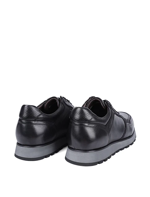 Мужские кроссовки MIRATON кожаные черные - фото 4 - Miraton