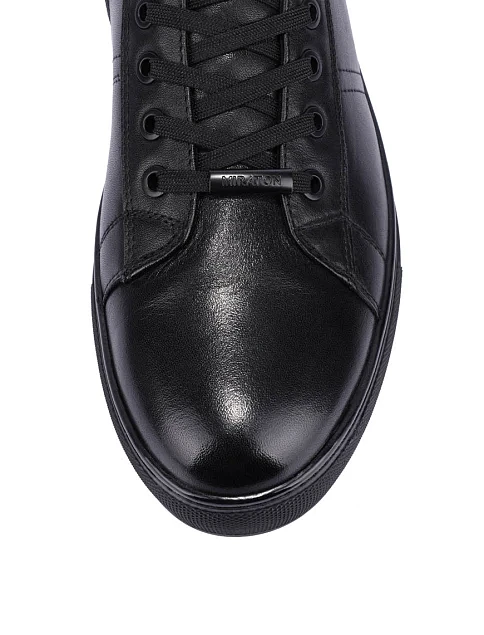 Мужские ботинки кожаные черные - фото 5 - Miraton