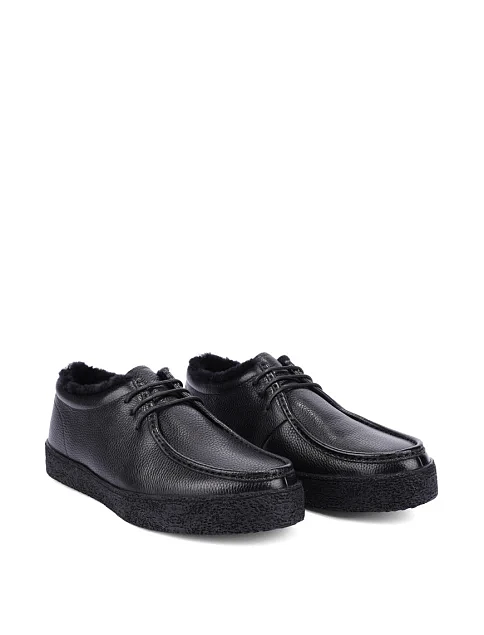 Мужские туфли кожаные черные - фото 3 - Miraton