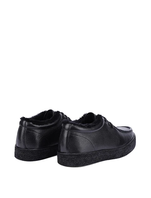 Мужские туфли кожаные черные - фото 4 - Miraton