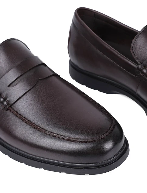 Мужские туфли Miguel Miratez кожаные коричневые - фото 5 - Miraton