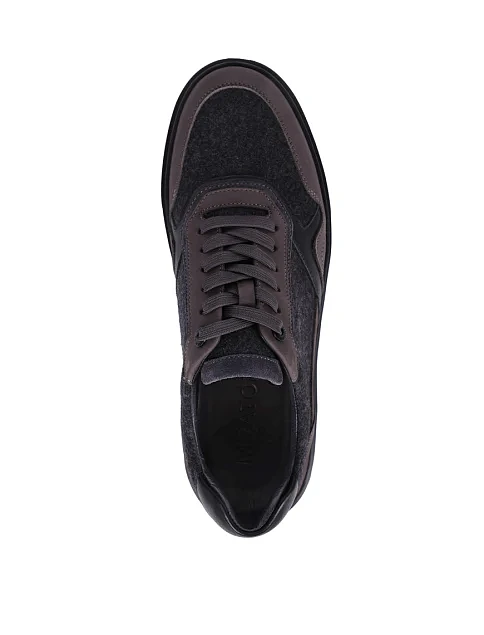 Мужские кеды MIRATON замшевые серые - фото 2 - Miraton