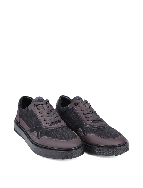 Мужские кеды MIRATON замшевые серые - фото 3 - Miraton