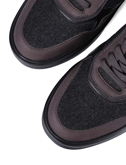 Мужские кеды MIRATON замшевые серые - фото 5 - Miraton