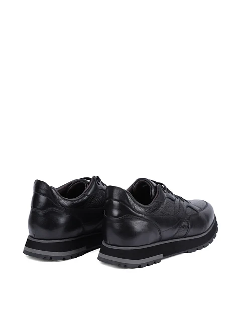 Мужские кроссовки MIRATON кожаные черные - фото 4 - Miraton