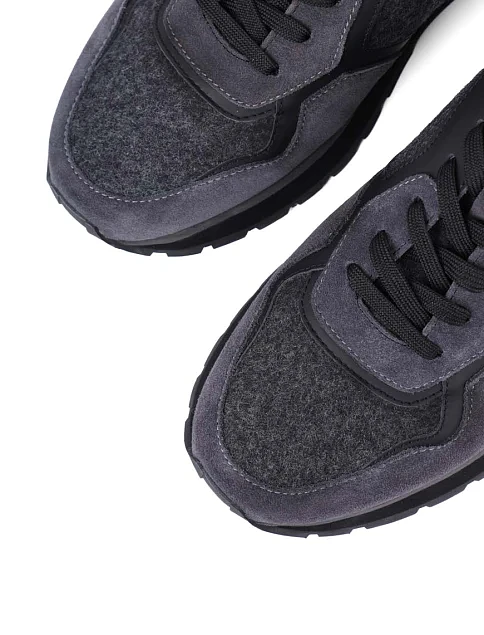 Чоловічі кросівки MIRATON замшеві сірі - фото 5 - Miraton