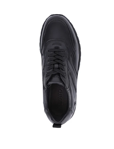 Мужские кроссовки MIRATON кожаные черные - фото 2 - Miraton