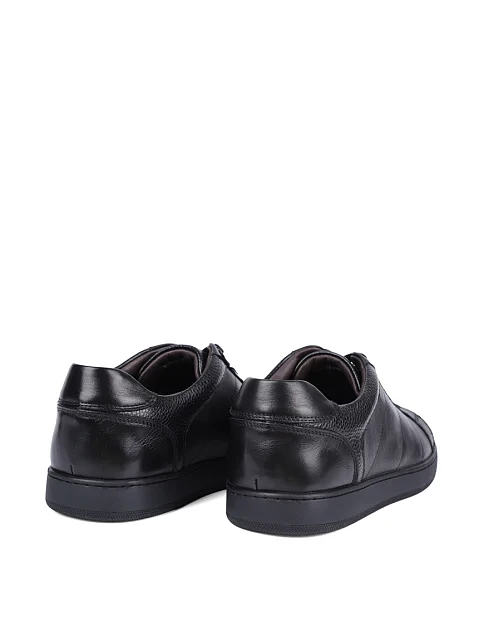 Чоловічі кеди MIRATON шкіряні чорні - фото 4 - Miraton