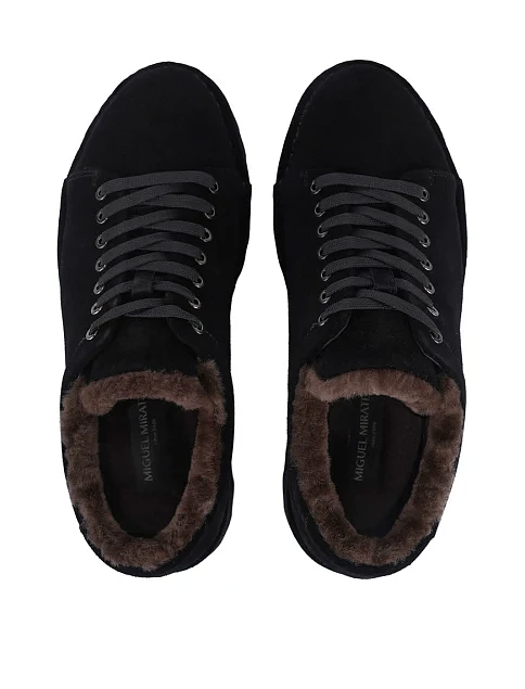 Мужские туфли замшевые черные - фото 2 - Miraton