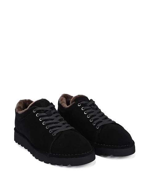 Мужские туфли замшевые черные - фото 3 - Miraton