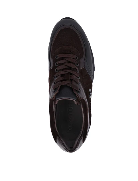 Мужские кроссовки MIRATON кожаные коричневые - фото 2 - Miraton