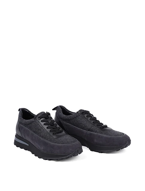 Чоловічі кросівки MIRATON замшеві сірі - фото 4 - Miraton