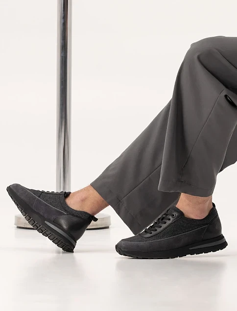 Чоловічі кросівки MIRATON замшеві сірі - фото 7 - Miraton