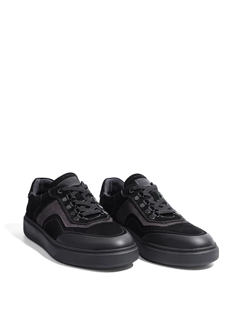 Чоловічі кеди MIRATON замшеві чорні - фото 3 - Miraton