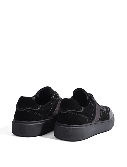 Чоловічі кеди MIRATON замшеві чорні - фото 4 - Miraton