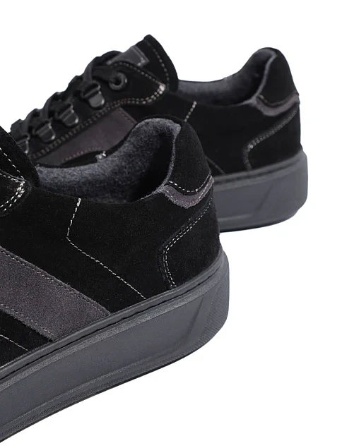 Чоловічі кеди MIRATON замшеві чорні - фото 5 - Miraton