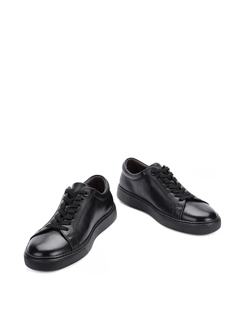 Чоловічі кеди MIRATON шкіряні чорні - фото 2 - Miraton