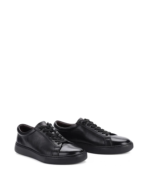 Чоловічі кеди MIRATON шкіряні чорні - фото 3 - Miraton