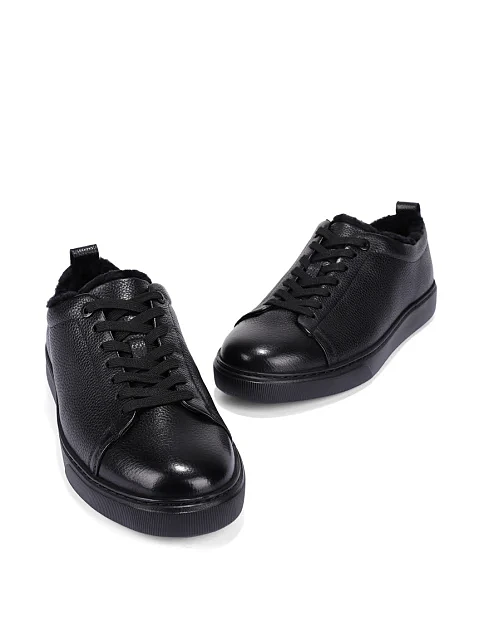 Чоловічі кеди шкіряні чорні - фото 5 - Miraton