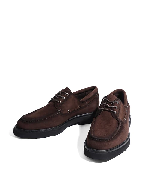 Чоловічі туфлі Miguel Miratez замшеві коричневі - фото 5 - Miraton