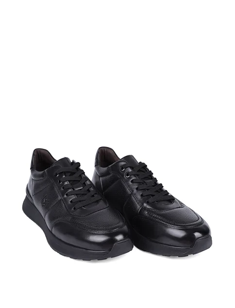 Мужские кроссовки MIRATON кожаные черные - фото 3 - Miraton