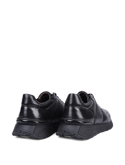 Мужские кроссовки MIRATON кожаные черные - фото 4 - Miraton